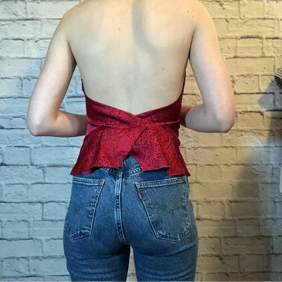Red Halter Neck Women's Top 🔥 - Picture 2 of 10